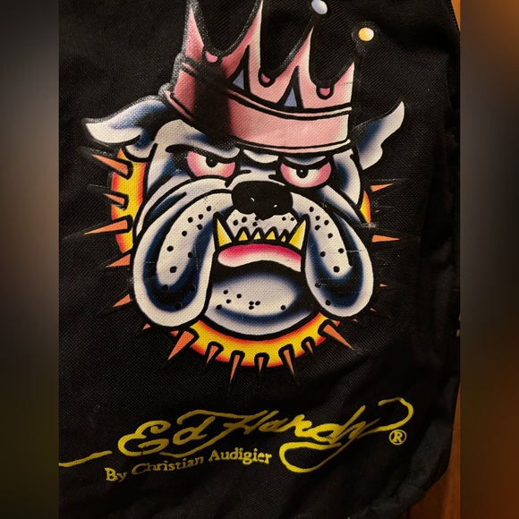 Ed Hardy bulldog backpack rare and discontinued